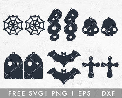 FREE Halloween Earring Making SVG Cut File for Cricut, Cameo Silhouette 
