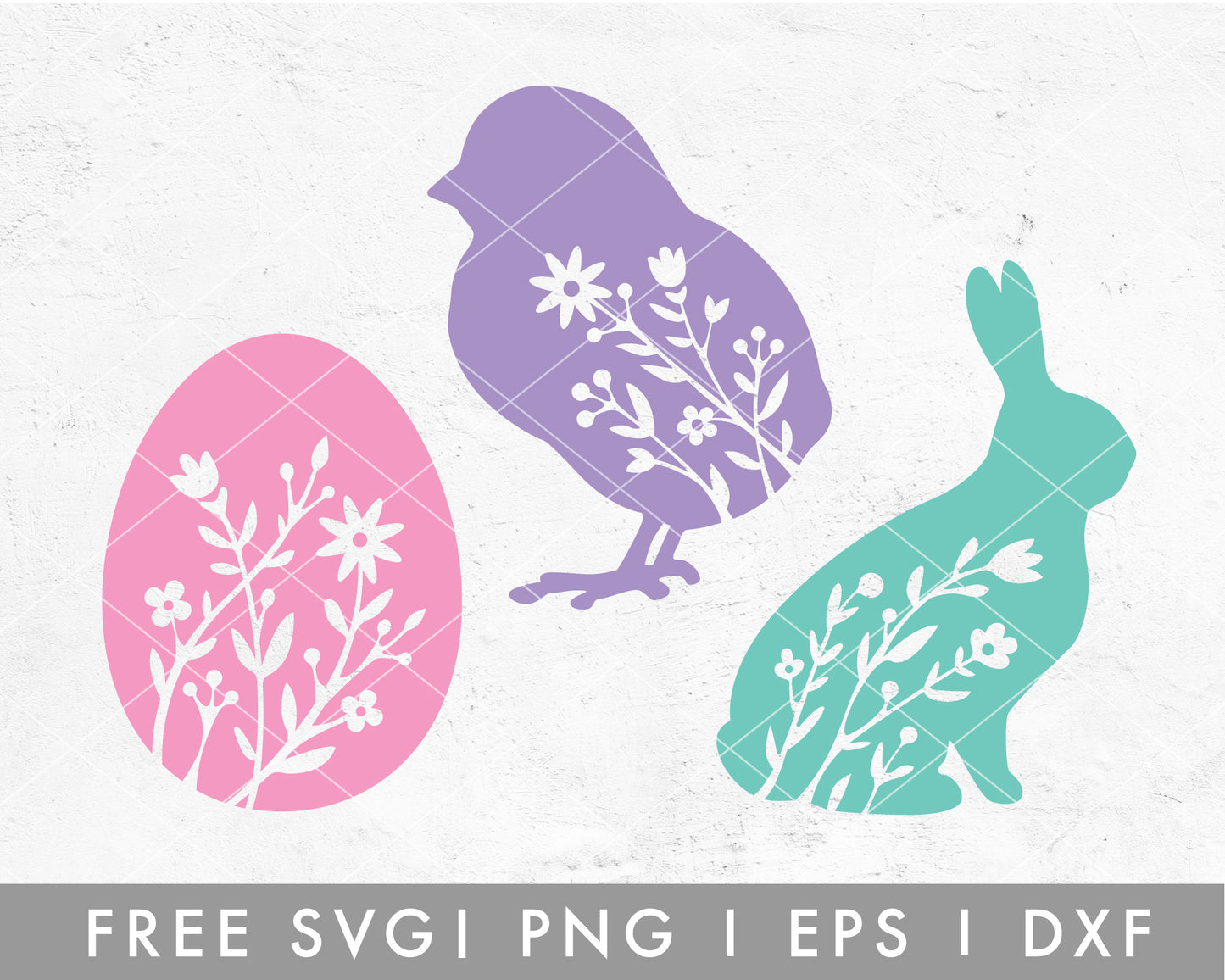FREE Elegant Floral Easter SVG Cut File for Cricut, Cameo Silhouette | Free SVG, PNG, Vector
