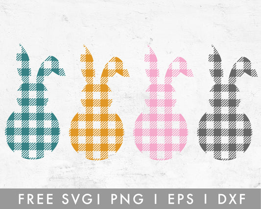 FREE Plaid Bunny SVG Cut File for Cricut, Cameo Silhouette | Free SVG Cut File