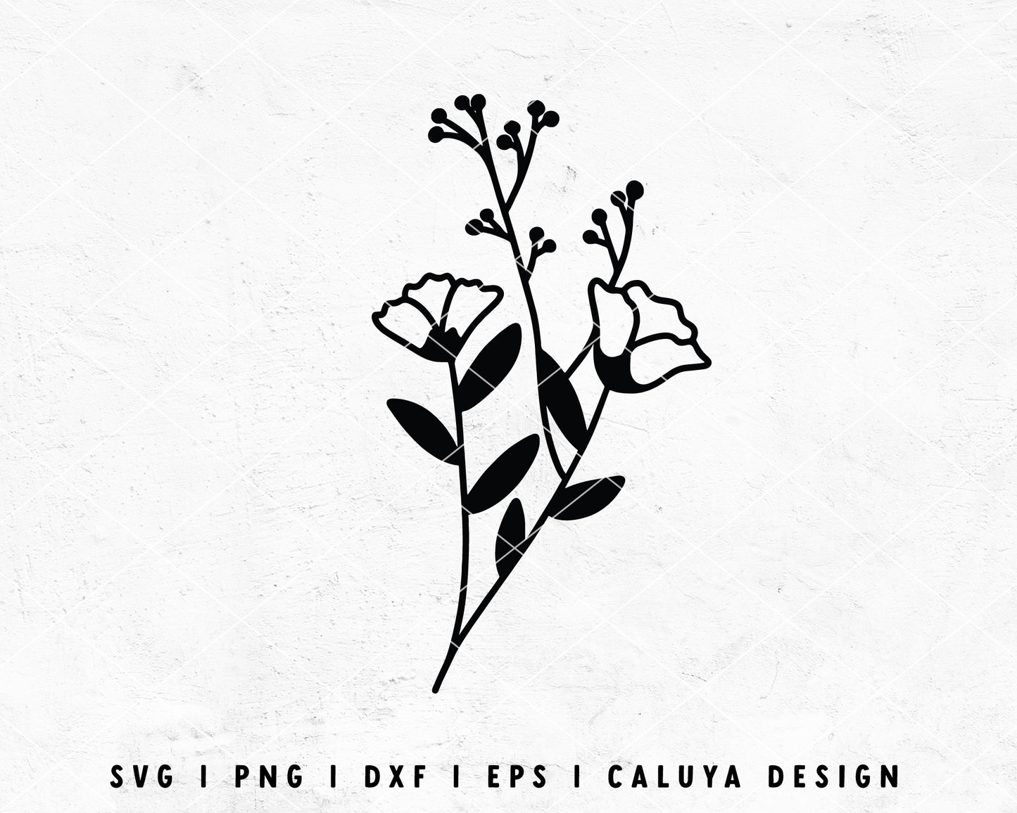 FREE Hand Drawn Flower SVG | Wildflower SVG