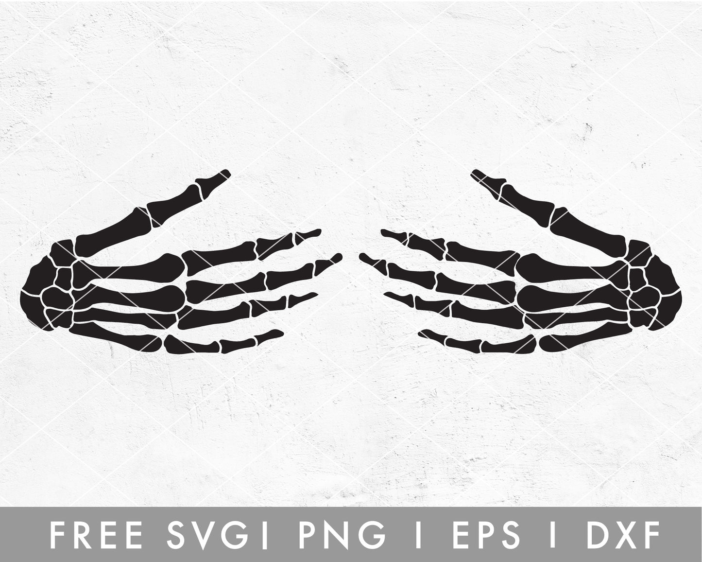 FREE Hugging Skeleton Hands SVG Cut File for Cricut, Cameo Silhouette 