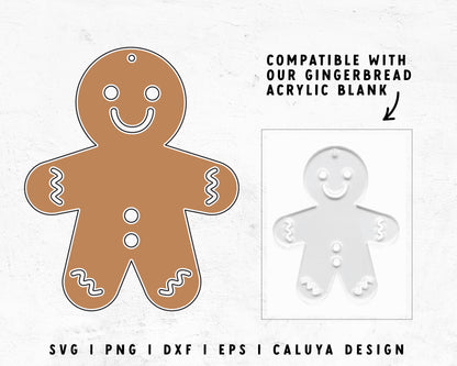 FREE Gingerbread Man Template SVG | Acrylic Blank Template SVG