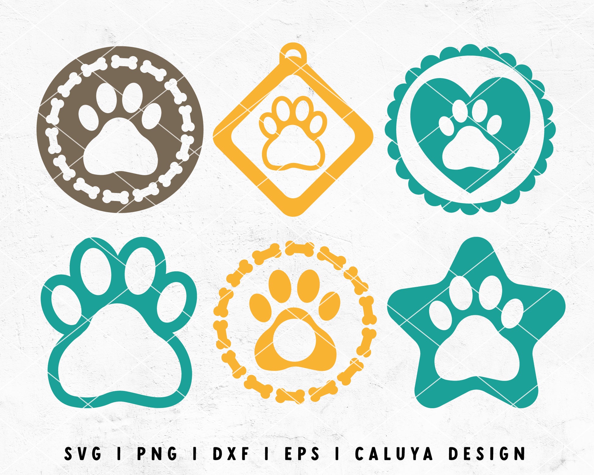 FREE Dog Paw SVG | Paw Print SVG | Monogram SVG Cut File for Cricut, Cameo Silhouette | Free SVG Cut File