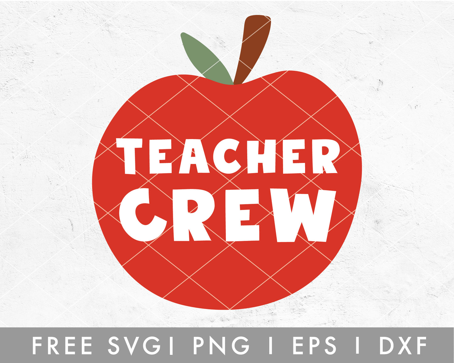 FREE Teacher Crew Apple SVG