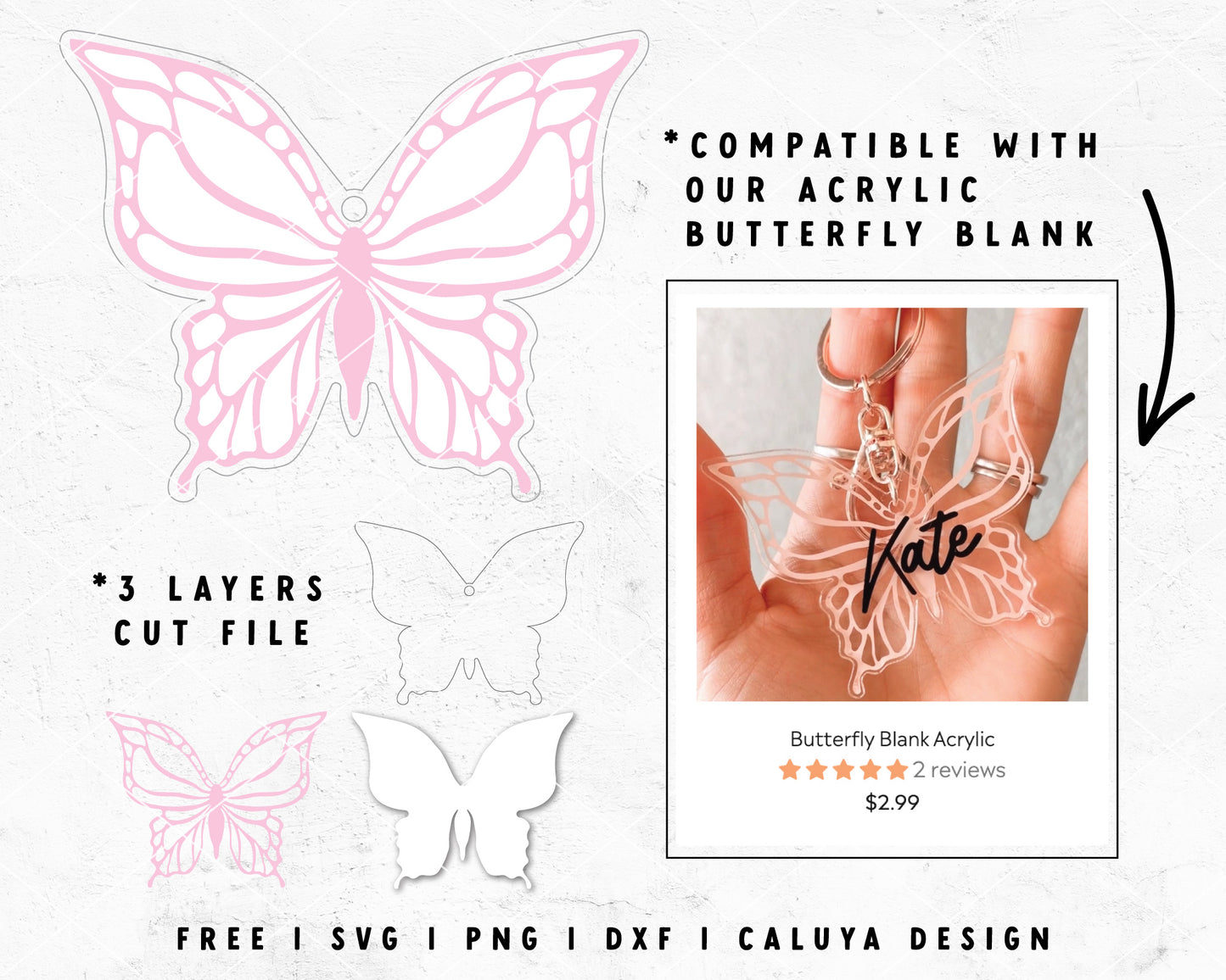 FREE Butterfly SVG | Butterfly for Acrylic Blank