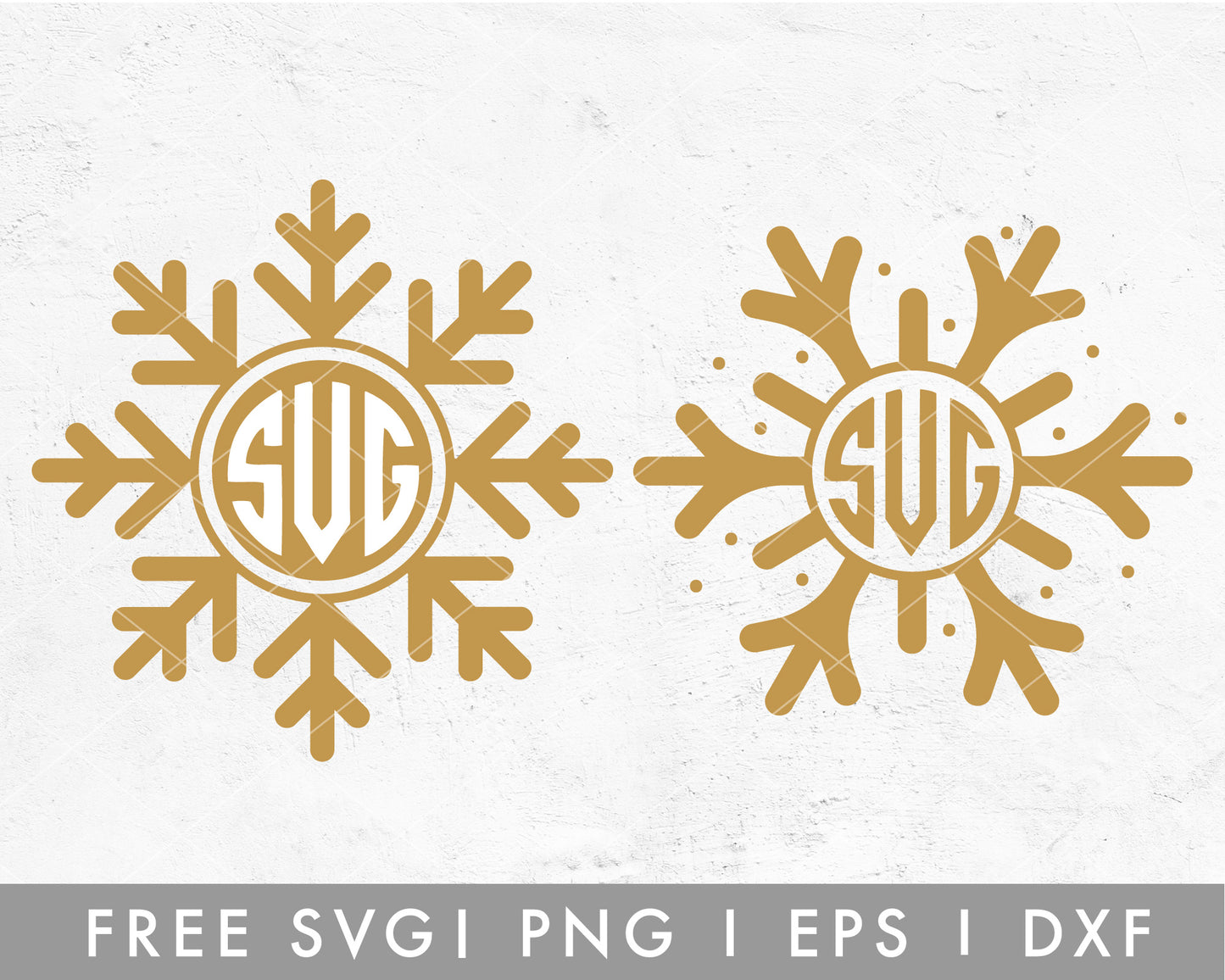 FREE Snowflake Monogram SVG