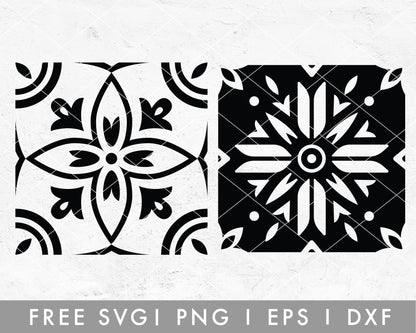 FREE Vintage Tile SVG | Tile Pattern Cut File for Cricut, Cameo Silhouette | Free SVG Cut File