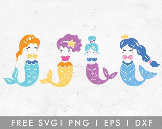 FREE FREE Mermaid SVG | Kids Mermaid SVG Cut File for Cricut, Cameo Silhouette | Free SVG Cut File