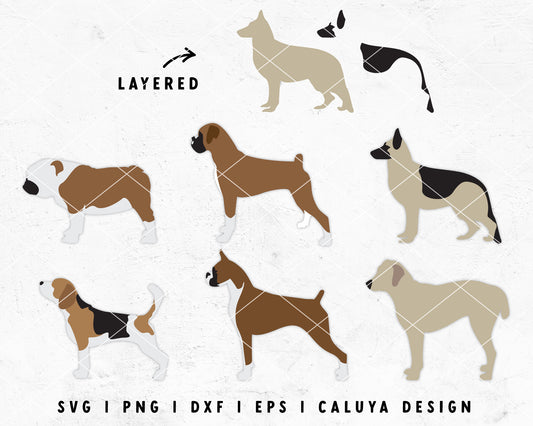 FREE Dog SVG | Layered Dog SVG Cut File for Cricut, Cameo Silhouette | Free SVG Cut File