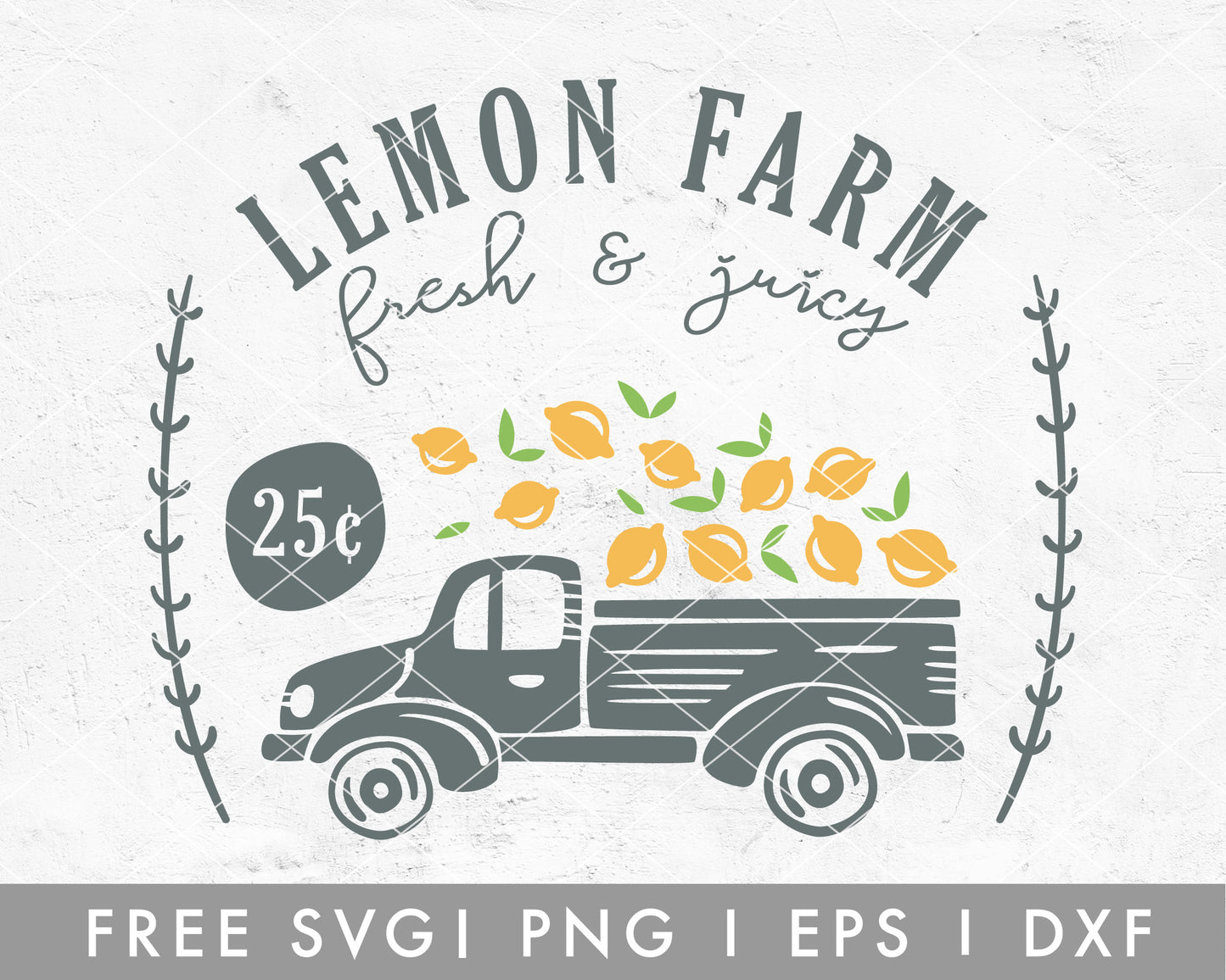 FREE Summer Sign SVG | Lemon Farm Cut File for Cricut, Cameo Silhouette | Free SVG Cut File