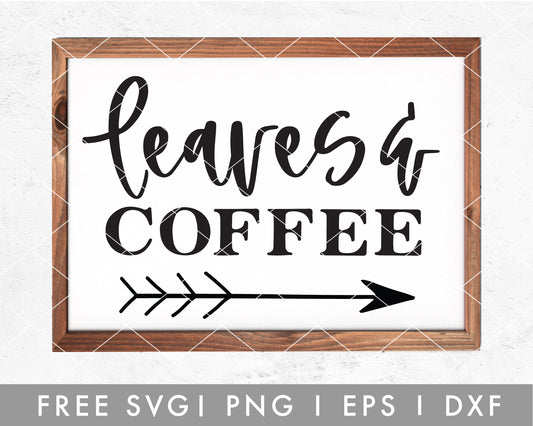 FREE Leaves and Coffee SVG
