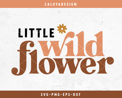 Little Wildflower SVG Cut File for Cricut, Cameo Silhouette | Boho Baby SVG