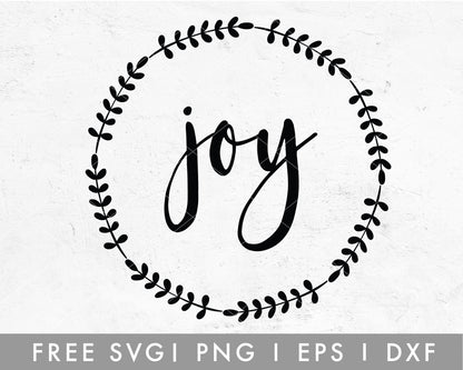 FREE Wreath Joy SVG
