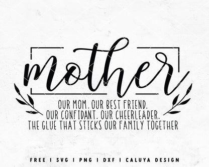 FREE Mom SVG | Mother's Day SVG Cut File for Cricut, Cameo Silhouette | Free SVG Cut File