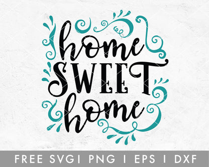 FREE Home Sign SVG | Home Sweet Home Cut File for Cricut, Cameo Silhouette | Free SVG Cut File