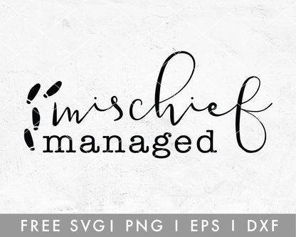 FREE Mischief Managed SVG Cut File for Cricut, Cameo Silhouette | Free SVG Cut File