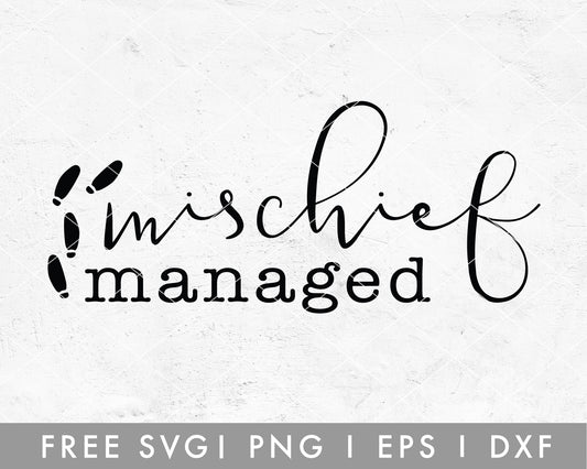 FREE Mischief Managed SVG Cut File for Cricut, Cameo Silhouette | Free SVG Cut File