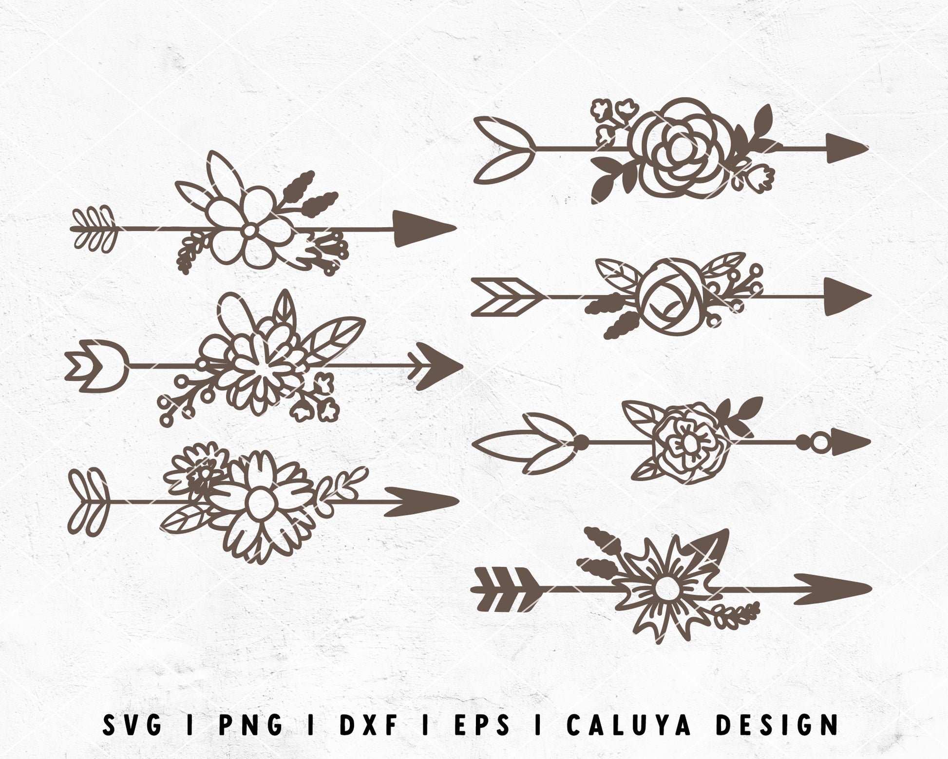 FREE Flower Arrow SVG | Boho Floral SVG Cut File for Cricut, Cameo Silhouette | Free SVG Cut File