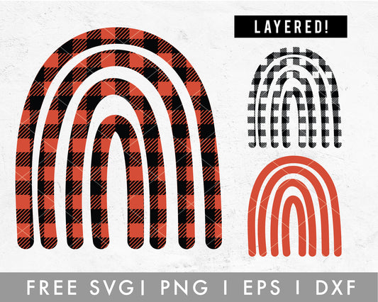 FREE Plaid Rainbow SVG