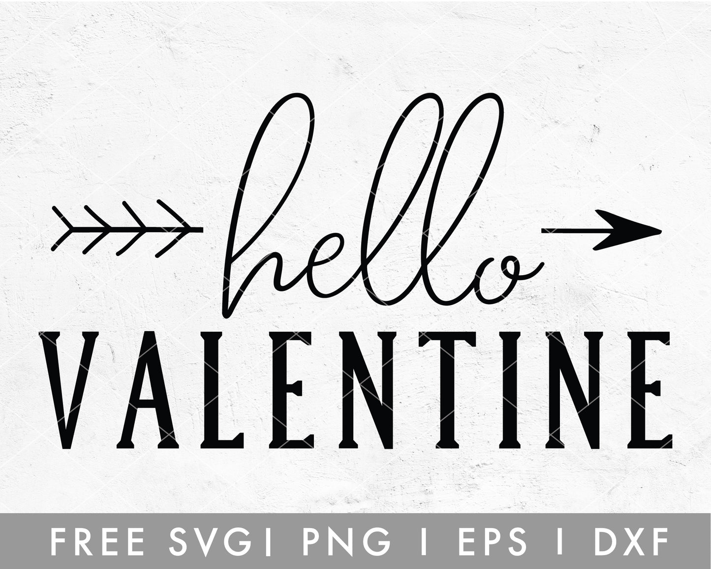 Hello Valentine SVG Cut File for Cricut, Cameo Silhouette | Free SVG Valentine's Day