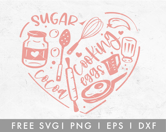 FREE Heart Kitchen SVG Cut File for Cricut, Cameo Silhouette | Free SVG, PNG, Vector