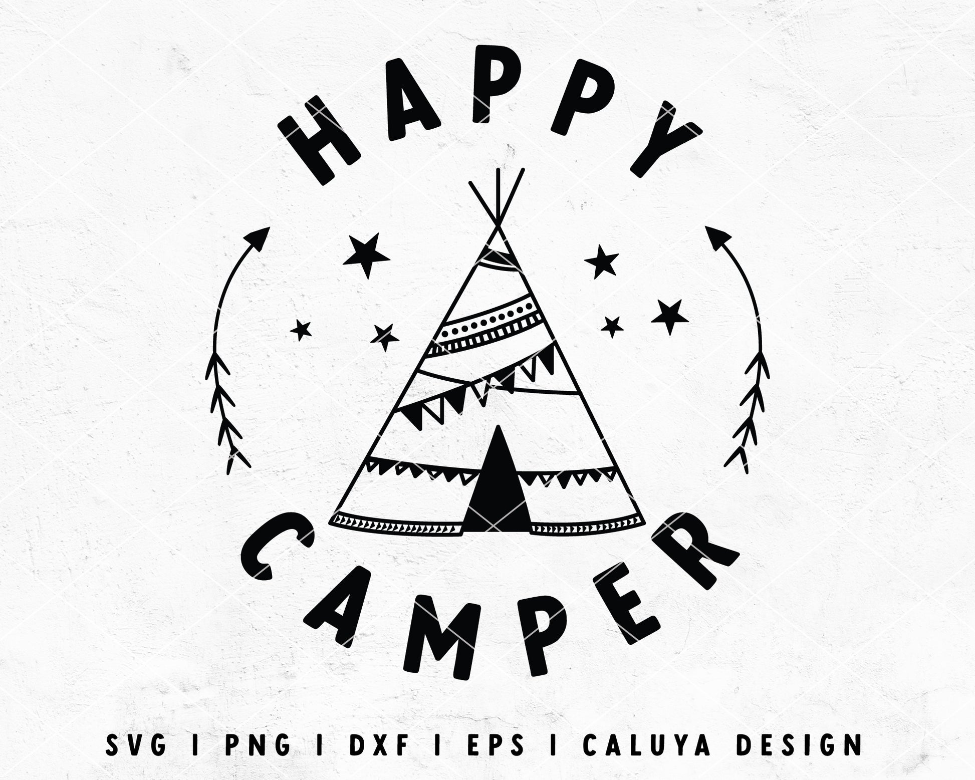 FREE Happy Camper SVG | Camping SVG Cut File for Cricut, Cameo Silhouette | Free SVG Cut File