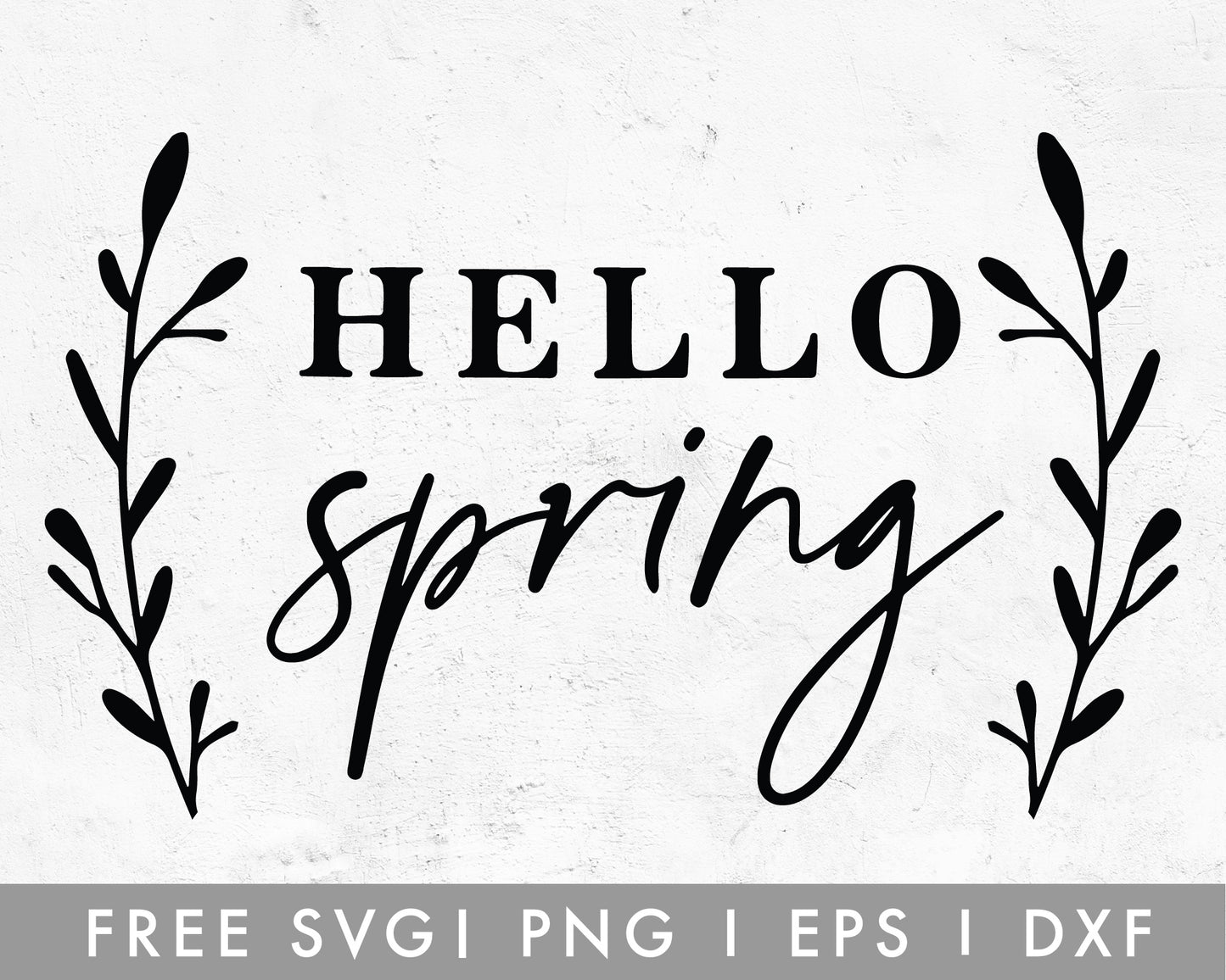 FREE Hello Spring SVG Cut File for Cricut, Cameo Silhouette | Free SVG Cut File