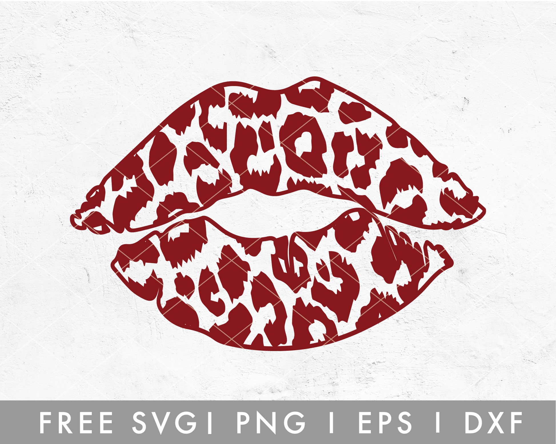 Leopard Lip SVG Cut File for Cricut, Cameo Silhouette | Free SVG Valentine's Day, lip