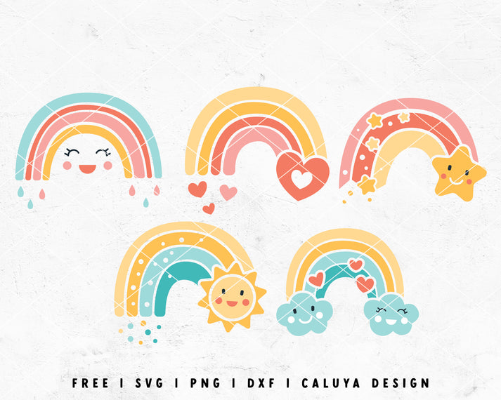 FREE Rainbow SVG | Kids Baby SVG Cut File for Cricut, Cameo Silhouette ...