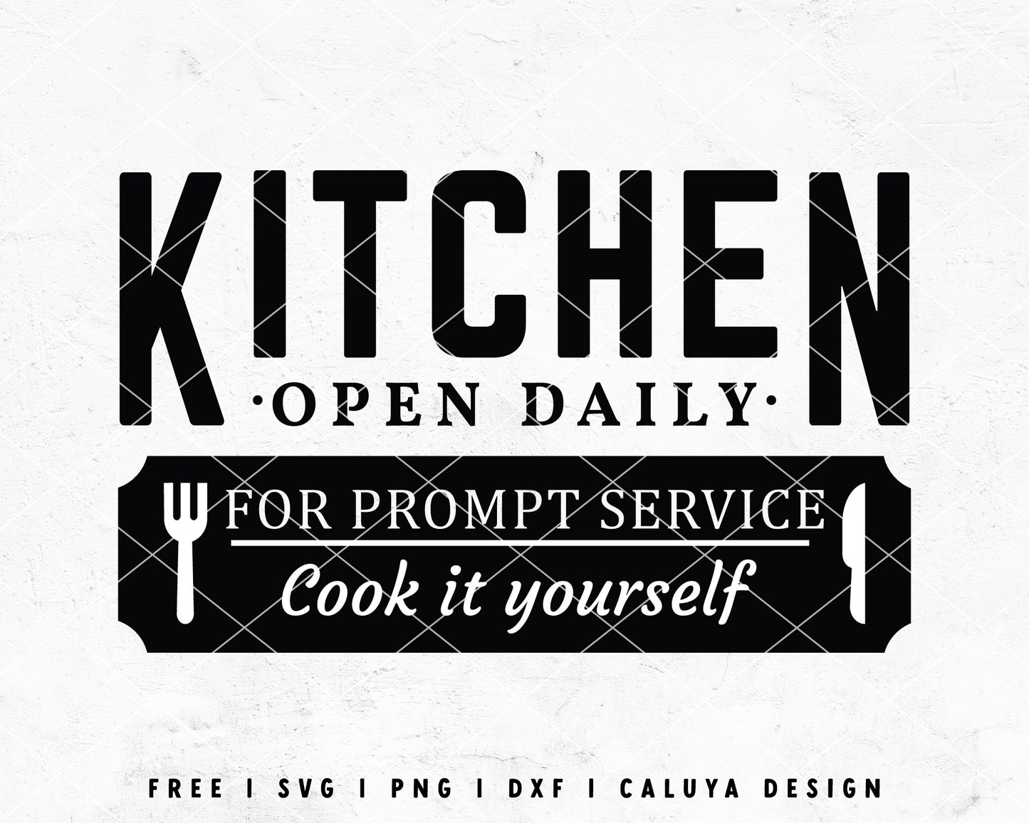FREE Kitchen SVG | Sign Making SVG Cut File for Cricut, Cameo Silhouette | Free SVG Cut File