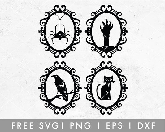 FREE Halloween Spooky Frame SVG Cut File for Cricut, Cameo Silhouette | Halloween SVG Cut File, Vintage Halloween SVG Cut File
