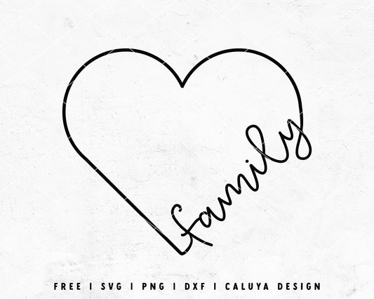 FREE Heart SVG | Family SVG Cut File for Cricut, Cameo Silhouette | Free SVG Cut File