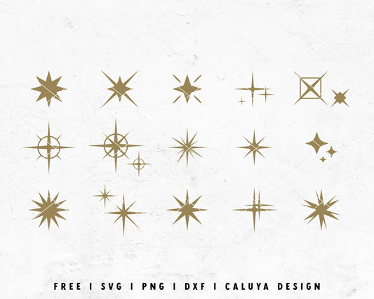 FREE Sparkle SVG | Bling SVG Cut File for Cricut, Cameo Silhouette | Free SVG Cut File