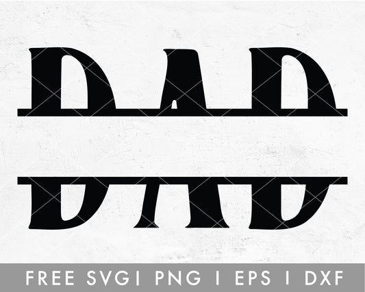 FREE Dad Split Monogram SVG