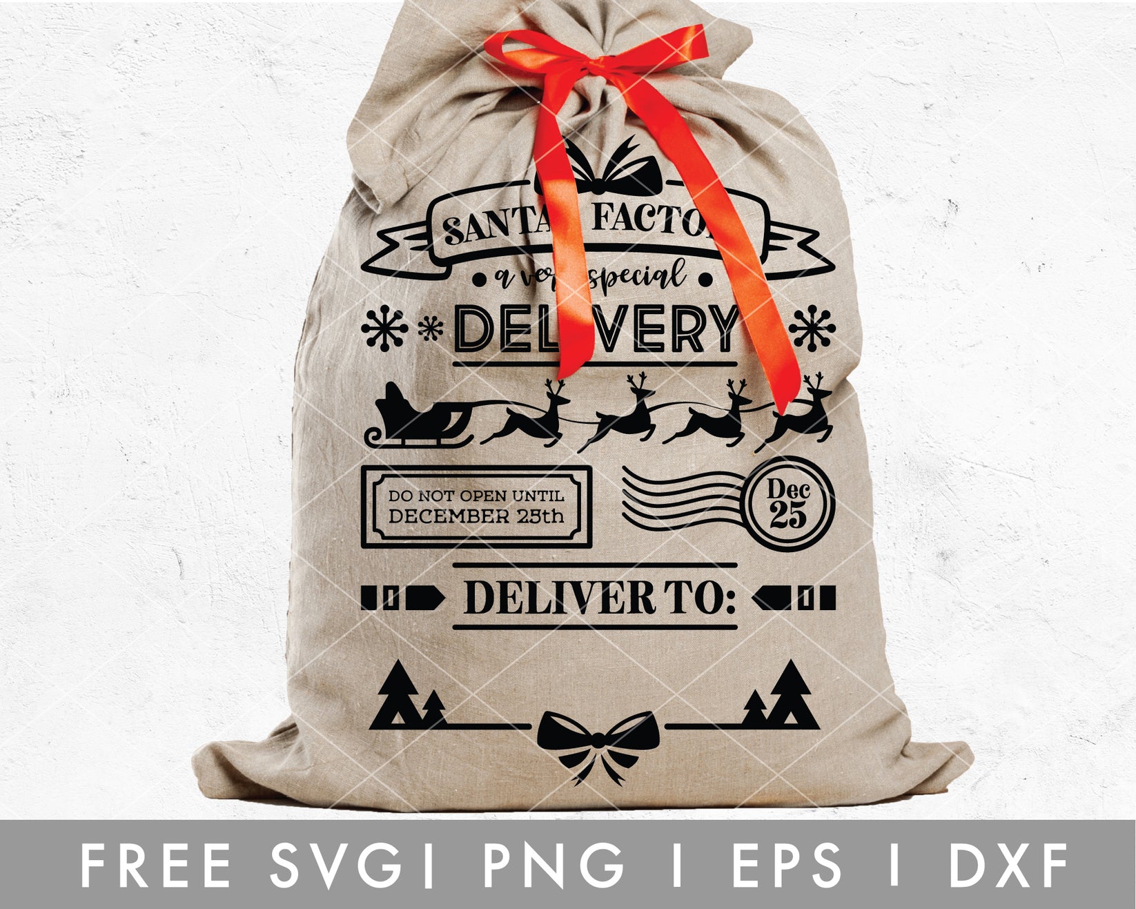 FREE Santa Bag SVG For Cricut, Cameo Silhouette – Caluya Design