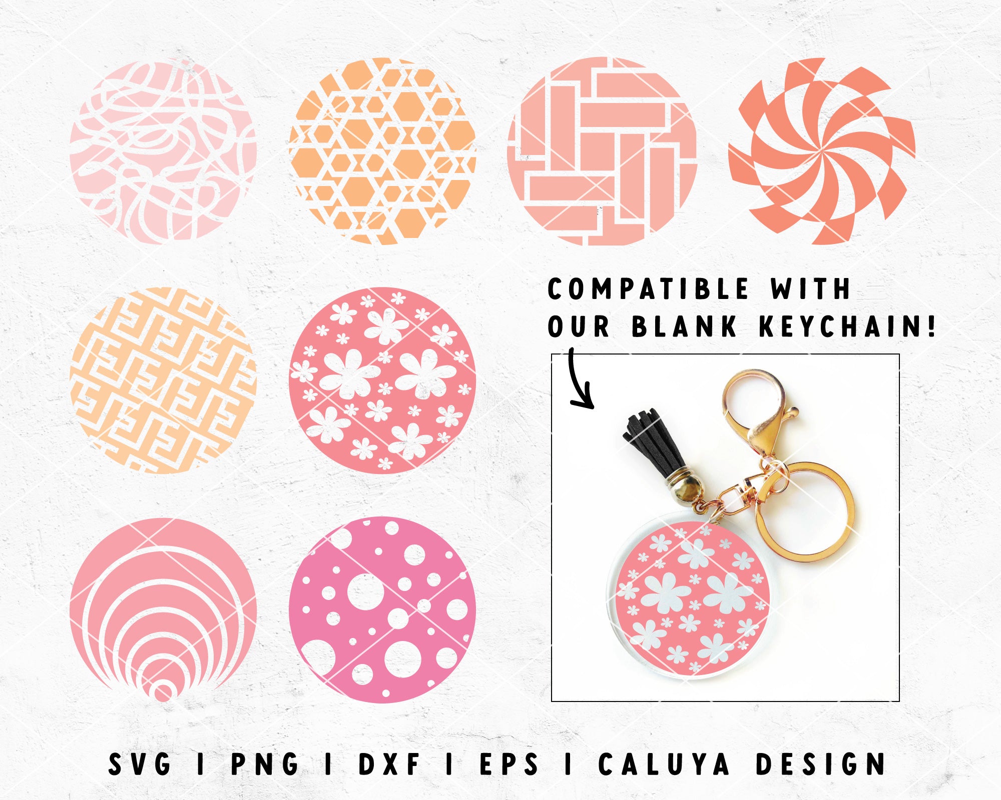 Circle Keychain Template SVG | Keychain SVG – Caluya Design