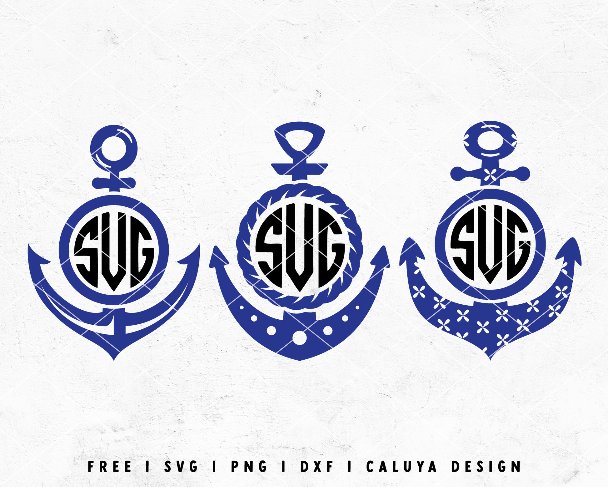 FREE Anchor SVG | Monogram SVG  Cut File for Cricut, Cameo Silhouette | Free SVG Cut File