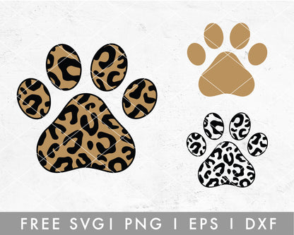 Free Leopard Dog Paw SVG, PNG, EPS, DXF for Cricut