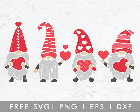 Loving Gnome SVG Cut File for Cricut, Cameo Silhouette | Free SVG Valentine's Day