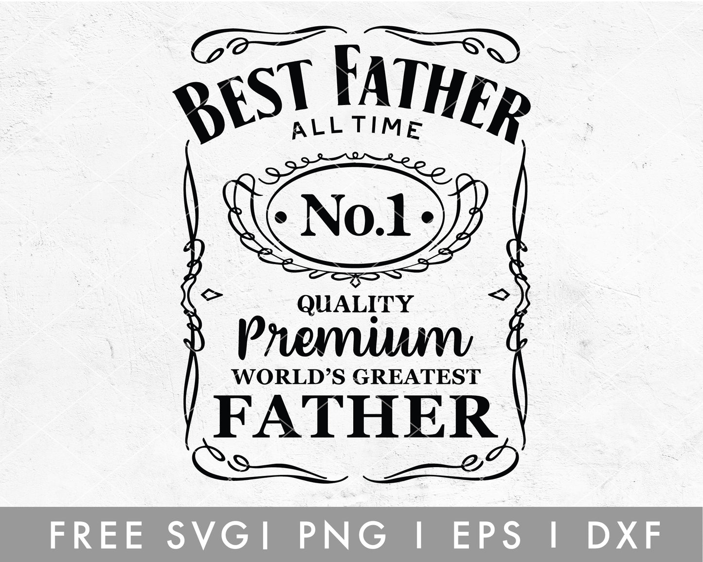 FREE Dad Whisky Label SVG
