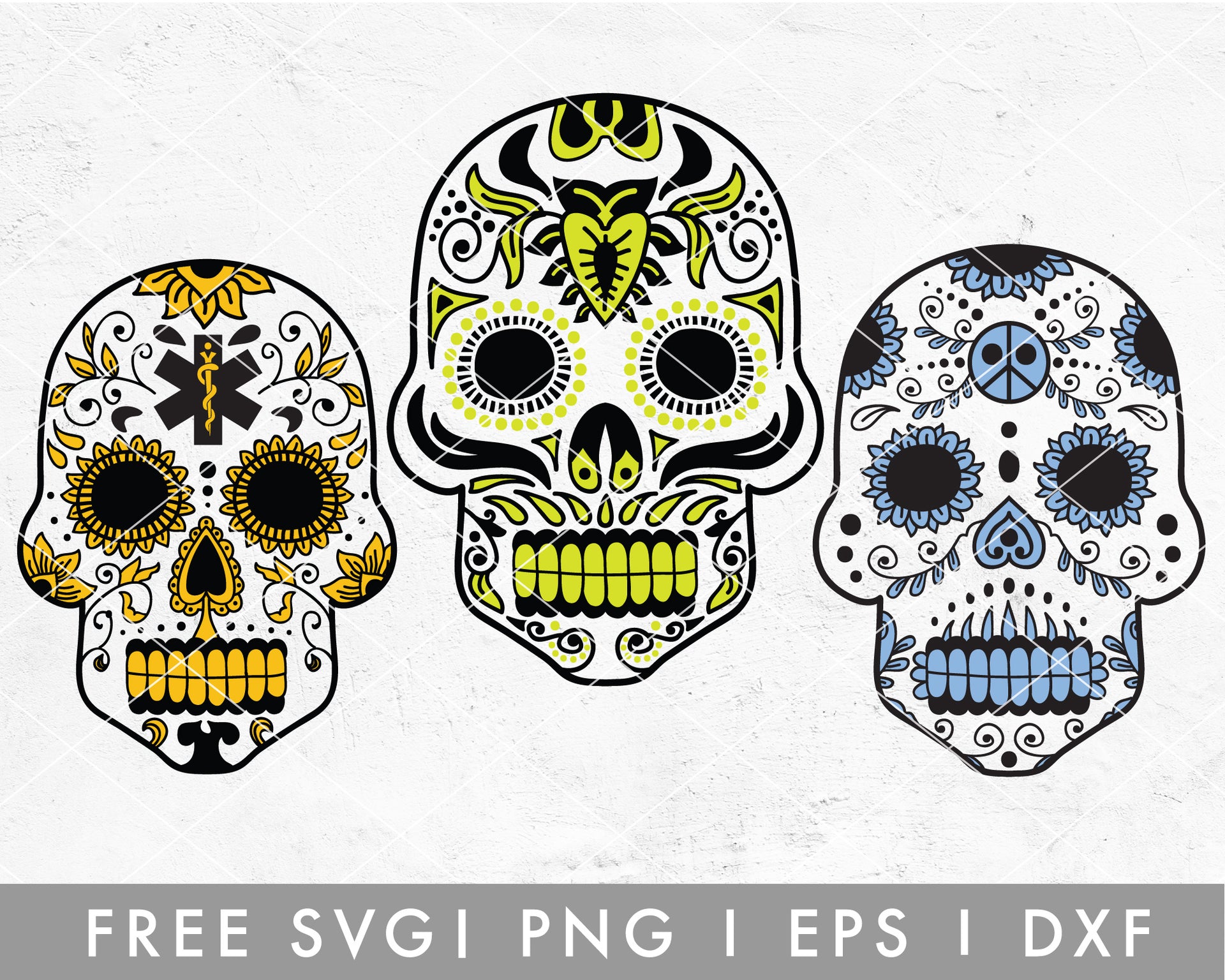 Sugar Skull Svg • A Cut File for Cricut and Silhouette • Jojo & Bella