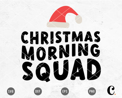 Christmas Morning Squad SVG Cut File for Cricut, Cameo Silhouette 