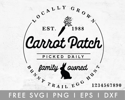 FREE Carrot Patch Farmhouse Sign SVG