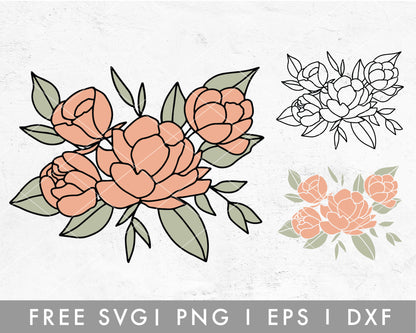 FREE Handdrawn Flower Bouquet SVG