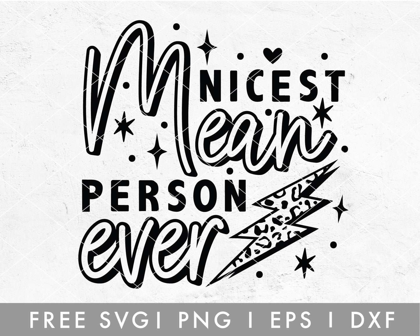FREE Nicest Mean Person Ever SVG File for Cricut, Cameo Silhouette | Free SVG Cut File