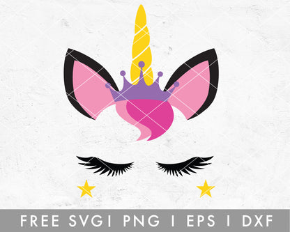 Free FREE Unicorn SVG | Princess Unicorn SVG Cut File for Cricut, Cameo ...