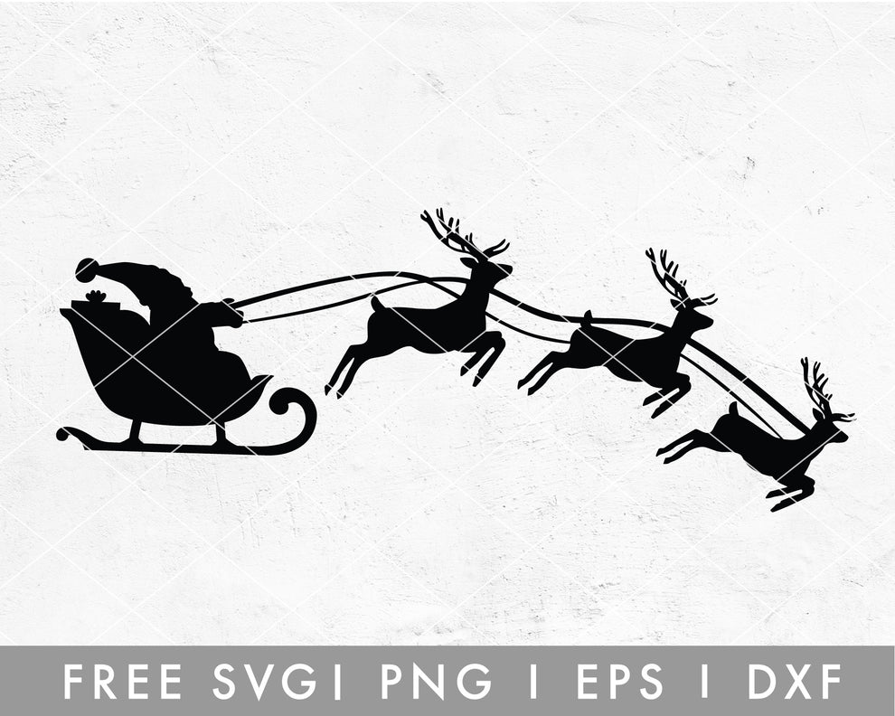 FREE Santa with Reindeer SVG For Cricut, Cameo Silhouette – Caluya Design