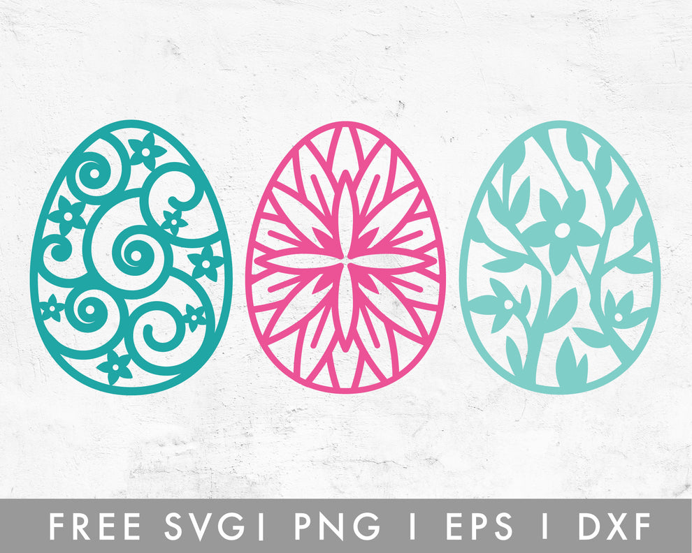 FREE Floral Easter Egg SVG Cut File for Cricut, Cameo Silhouette ...