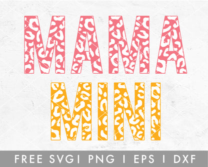 FREE MAMA Mini Leopard SVG