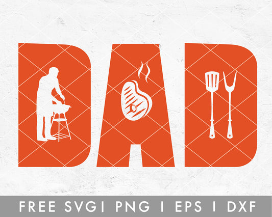 FREE Dad SVG | BBQ SVG Cut File for Cricut, Cameo Silhouette | Free SVG Cut File
